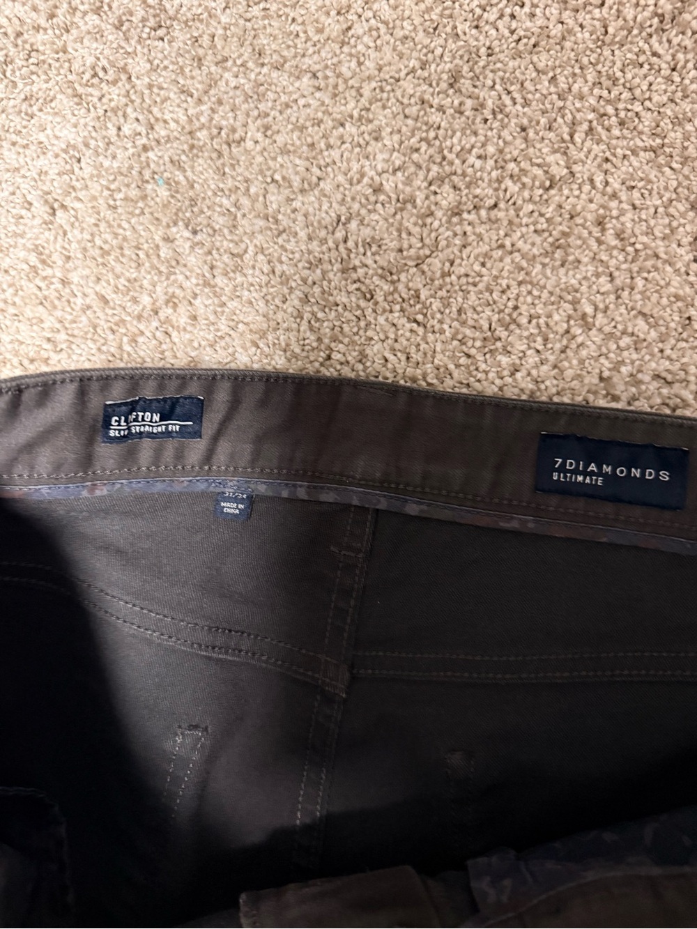 Men's 7 Diamonds Clifton Slim Straight Pants 31x34 - Picture 2 of 3